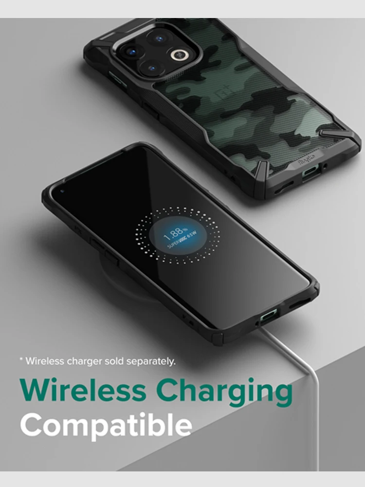 Ringke Fusion X for Oneplus 10 Pro Case Dual Layer PC Clear Back and Soft TPU Frame Hybrid Heavy Duty Drop Protection Cover