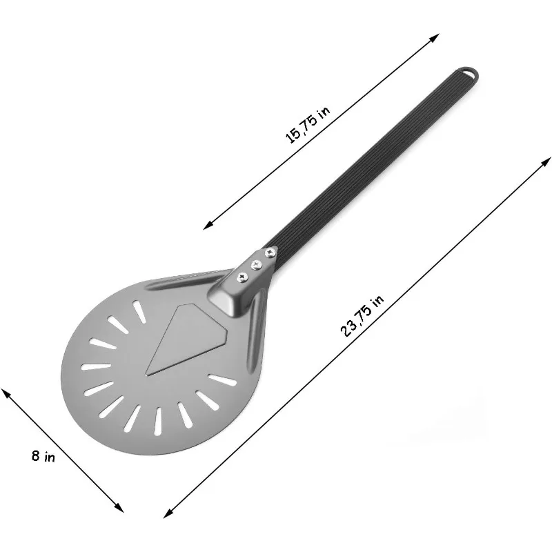 7/8/9inch Professional Pizza Spatula Paddle Perforated Aluminum Metal Pizza Turning Peel for Homemade Oven Accessories