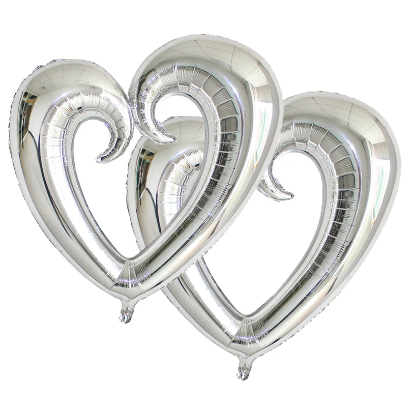 2 Stück 40 Zoll Hakenfolie Heliumballons 108 x 100 cm große herzförmige Hochzeit Valentinstag Party Dekoration Bälle Zubehör – Detail 6