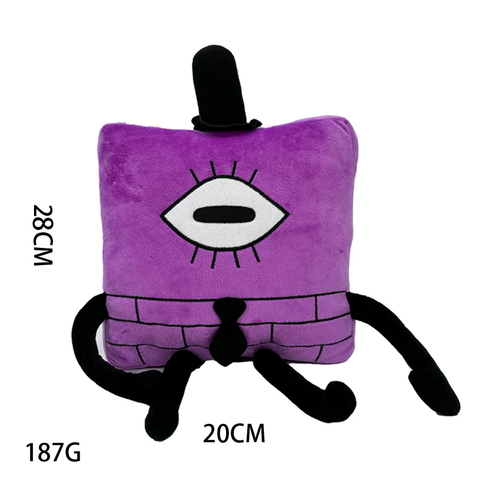 12inch Gravitys Falls Bill Cipher Plush Square Plushies Toy Cute Soft Stuffed Animal Doll Pillows Gift Merch for Weird Town Fans 3