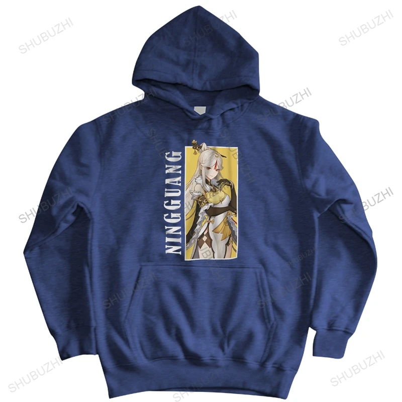 

Ningguang Genshin Impact hoodies for Men Pure Cotton hooded jacket Fashion hoodie Tops Japan Anime Game sweatshirts Apparel