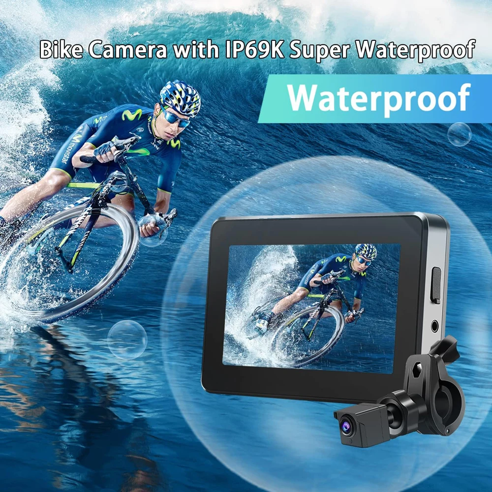 Specchietto Per Bici Per Bicicletta, Telecamera Per La Retromarcia Della Bicicletta 1080p Con Schermo Da 43 130 Telecamere Per Bici Per Visione Notturna A Colori Grandangolari A 360 Gradi Regolabili Specchietto Per Bici Per Bicicletta, Telecamera Per La Retromarcia Della Bicicletta 1080p Con Schermo Da 43 130 Telecamere Per Bici Per Visione Notturna A Colori Grandangolari A 360 Gradi Regolabili