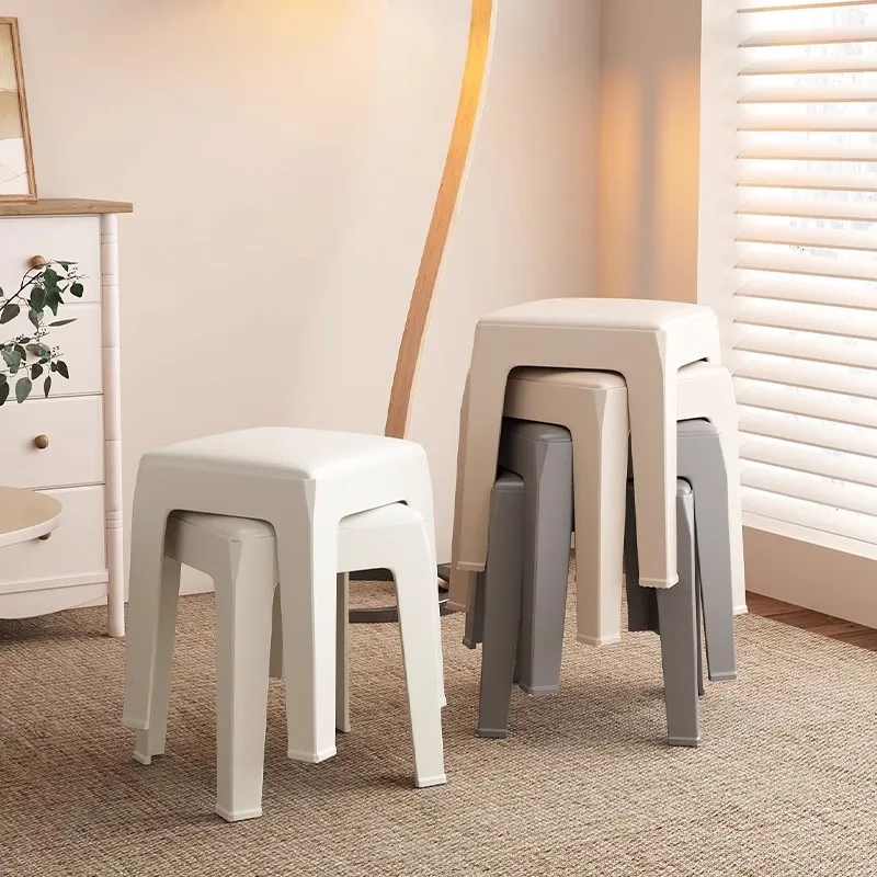 Household Plastic Small Stools Stacked Low Stools Thickened Modern Simple Living Room Sofa Coffee Table Stool Children's Stool