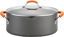 

Brights Hard Anodized Nonstick Pasta Pot / Stockpot / Stock Pot Dual-riveted Rubberized Stainless Steel Handles Provide Comfort