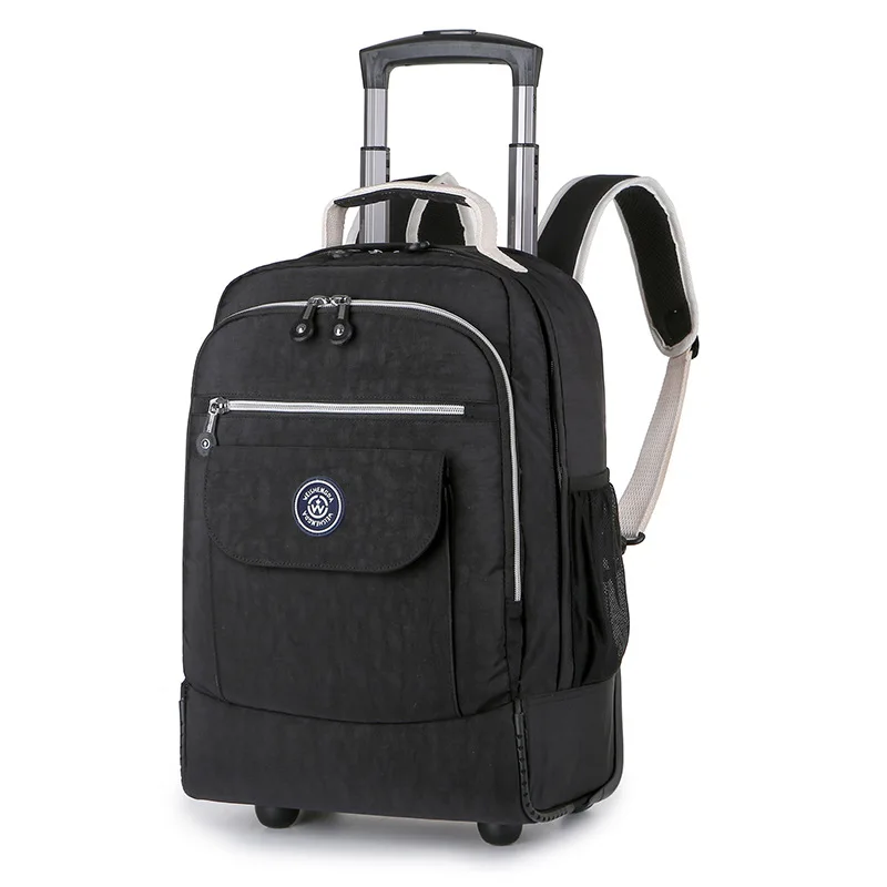 Zaino per bagagli trolley alla moda con ruote Borse da viaggio trolley di grande capacità Bagagli rotolanti Borsa da scuola per laptop aziendale - immagine 2