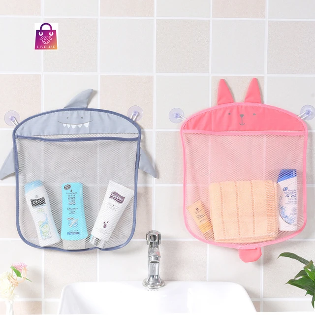 Sac de rangement de jouets de bain pour bébé, sac en filet de salle de bain