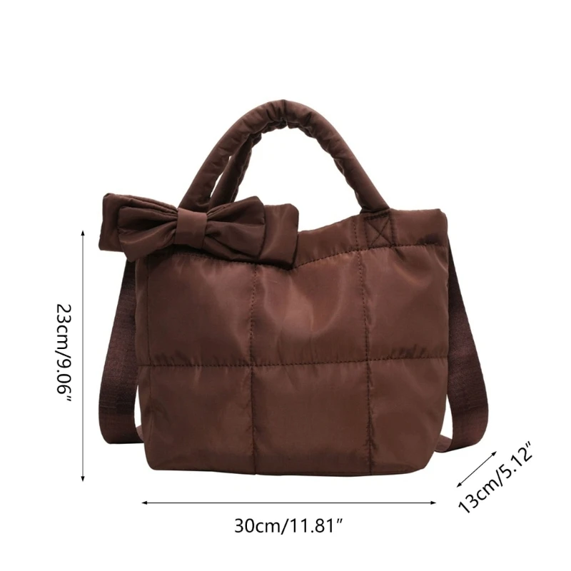 Puffer Bag for Girl Women Fashion Quilted Tote Bag Large Capacity Crossbody Bag