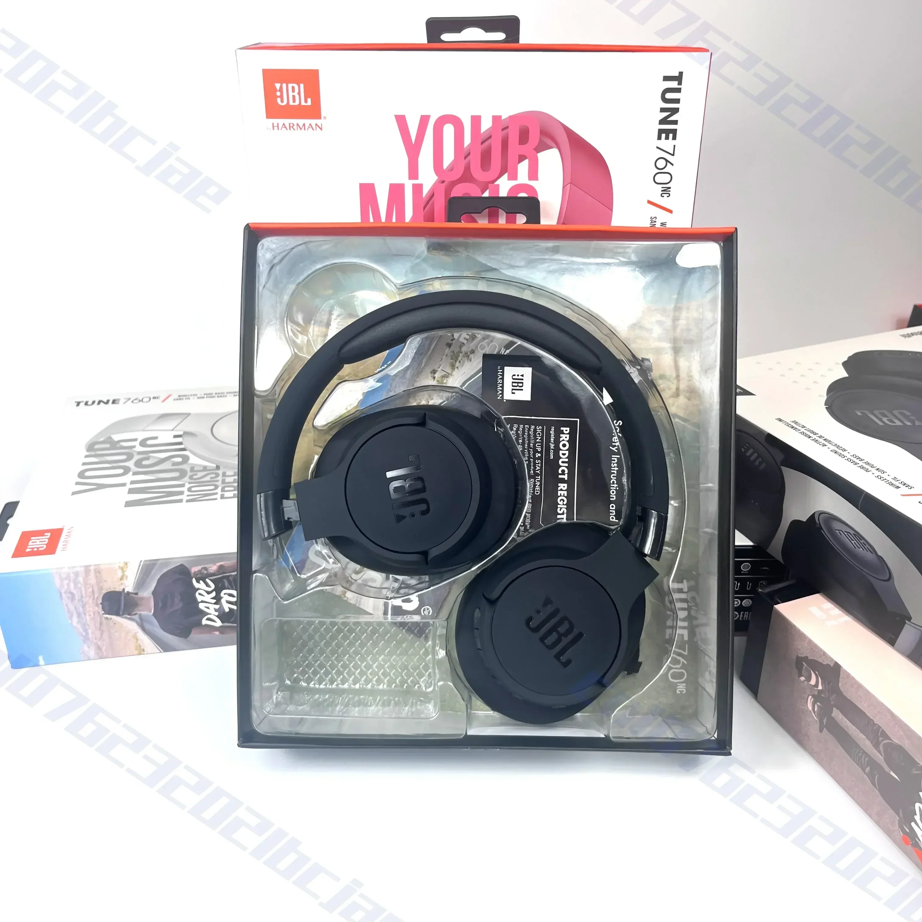 سماعات JBL Tune 760NC الأصلية القابلة للطي فوق الأ...
