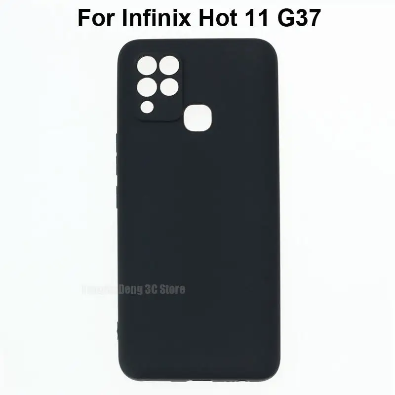 

Ultra-thin Transparent Phone Case Infinix Hot 11 G37 Case Silicone Bumper Soft Black TPU Cover For Infinix Hot 11 G37 6.82" Etui