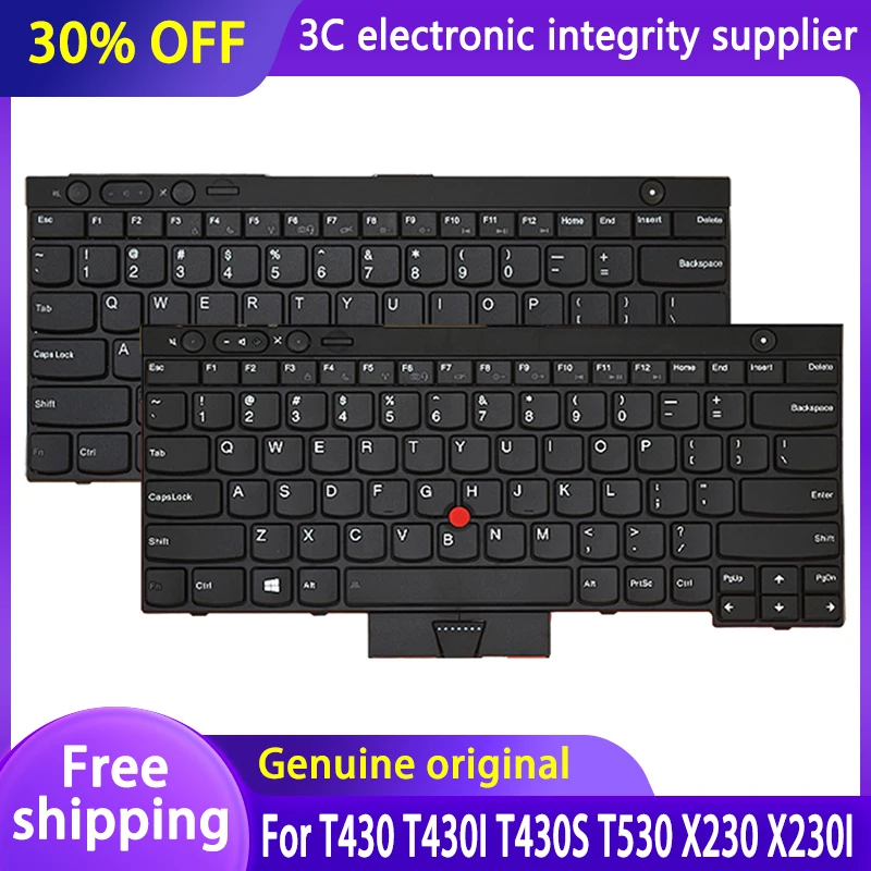 

New US Keyboards For Lenovo ThinkPad T430 T430I T430S T530 W530 X230 X230I X230T L430 L530 Notebook Keyboard 04X1315