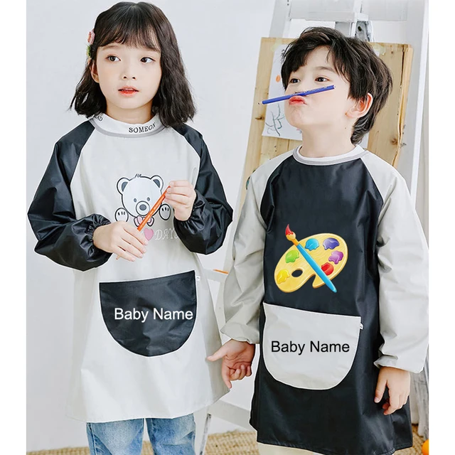 1 - 4 Anos Babadores De Bebê Bonito Dos Desenhos Animados Manga Longa  Impermeável Bib Alimentação Macia Pano De Arroto Meninos Meninas Desenho  Pintura Avental Roupas - Babadores E Panos Para Arroto - AliExpress