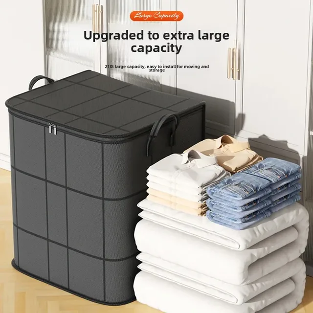 Sac de rangement pliable épais de grande capacité, résistant à l'usure, pour vêtements et couettes, boîte de rangement en tissu Non tissé, garde-robe 3