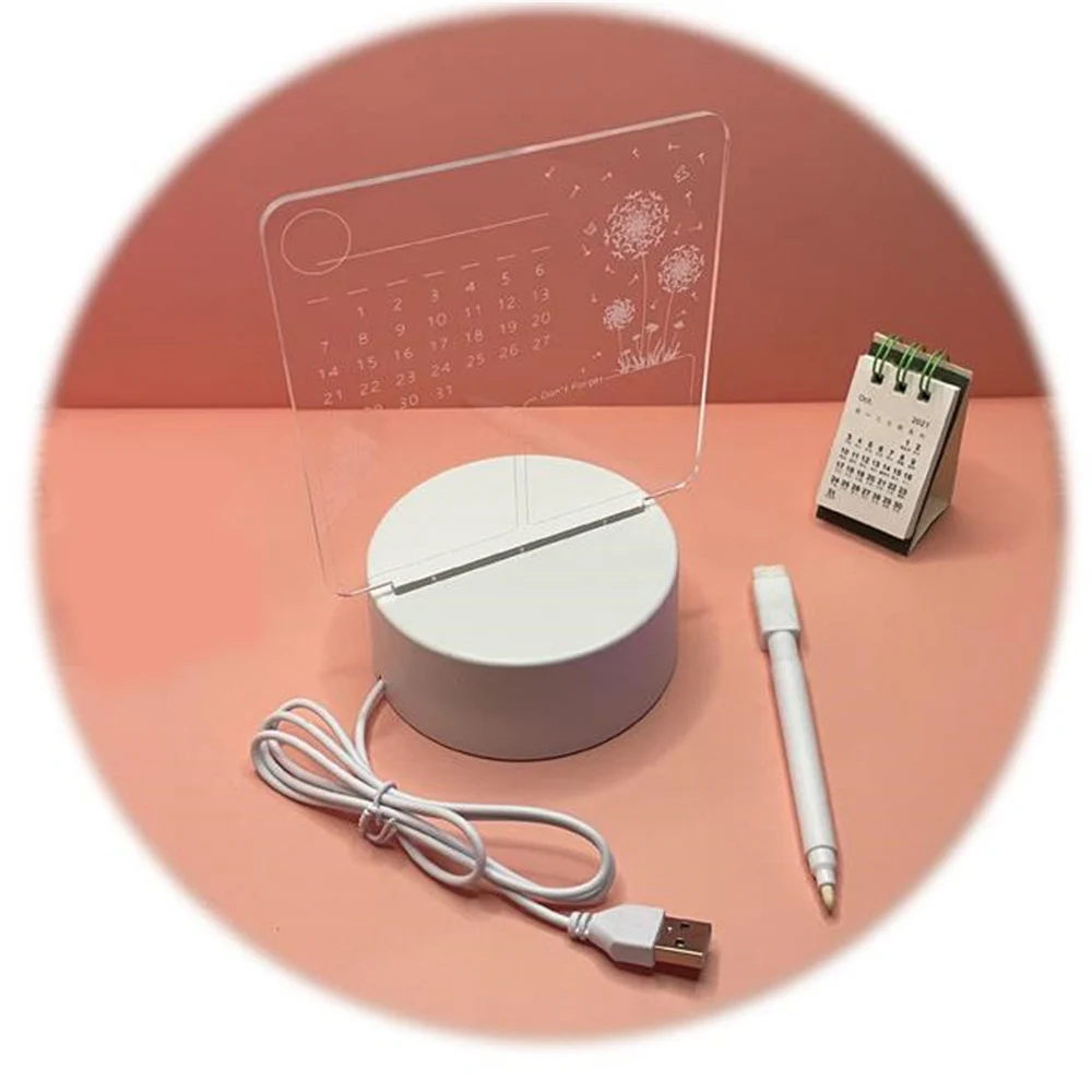 지울 수 있는 메시지 보드, 내구성 있는 야간 조명 패턴, 자유롭게 닦을 수 있는 부드러운 빛, 창의적인 문구 노트 보드