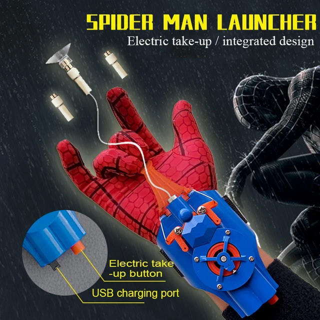 1 Set-ventouse Darts)spiderman Spider Web Launcher Spider Glove
