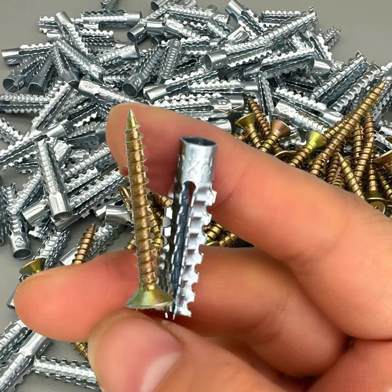 Description Picture 4 of itemSerrated Steel Wall Anchors Metal Expansion Tube Pipe Self Tapping Screw Drilling Plug For Concrete Wall Fasteners Bolt Anchors