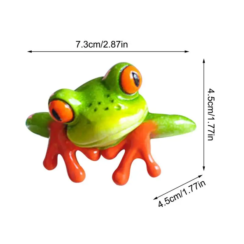 Funny Resin Frogs Creative 3D Animal Frog Figurine Decorative Crafts For Computer Monitor Desk Home Garden Decoration Gift