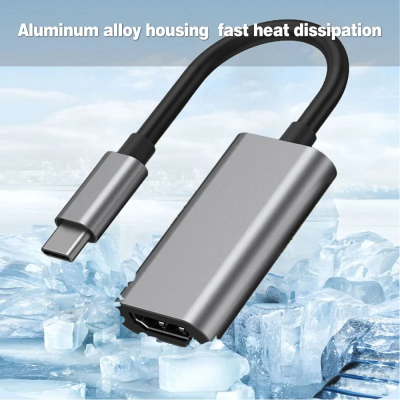 화면 동기화 케이블, 휴대폰 컴퓨터 외부 C타입 to HD HDMI 변환 와이어, 4K, 60Hz, 8K 어댑터