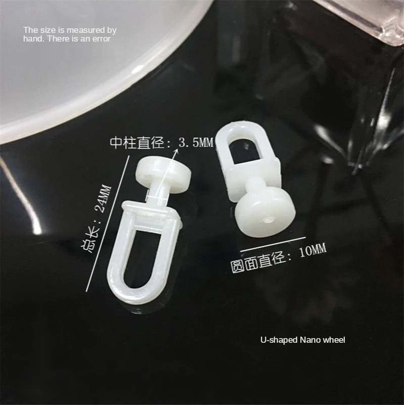 30pcs 흰색 플라스틱 레일 커튼 컨베이어 후크 롤러 홈 커튼 행거 HHooks 액세서리 커튼 Tieback 후크