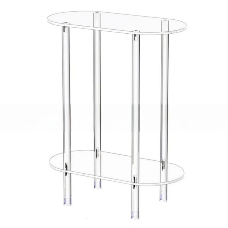

Elegant Oval Rack Holder Multipurpose 2 Layer Storage Shelf Efficient Home Organization Stand Holder Rack