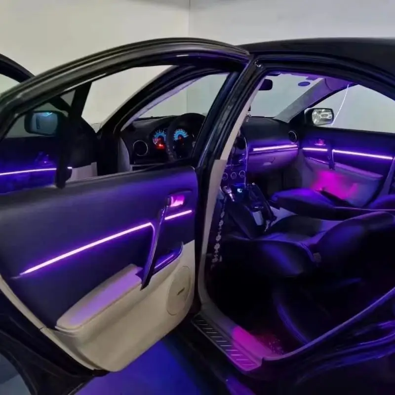 6in1 10in1 64Color rgb led car ambient lighting Interior 