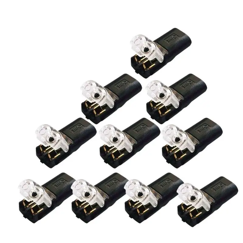 

Auto Wire Quick Connectors 10-Pcs Quick Connect Wire Connectors Automotive No-Stripping Terminal Connection Clamp Block