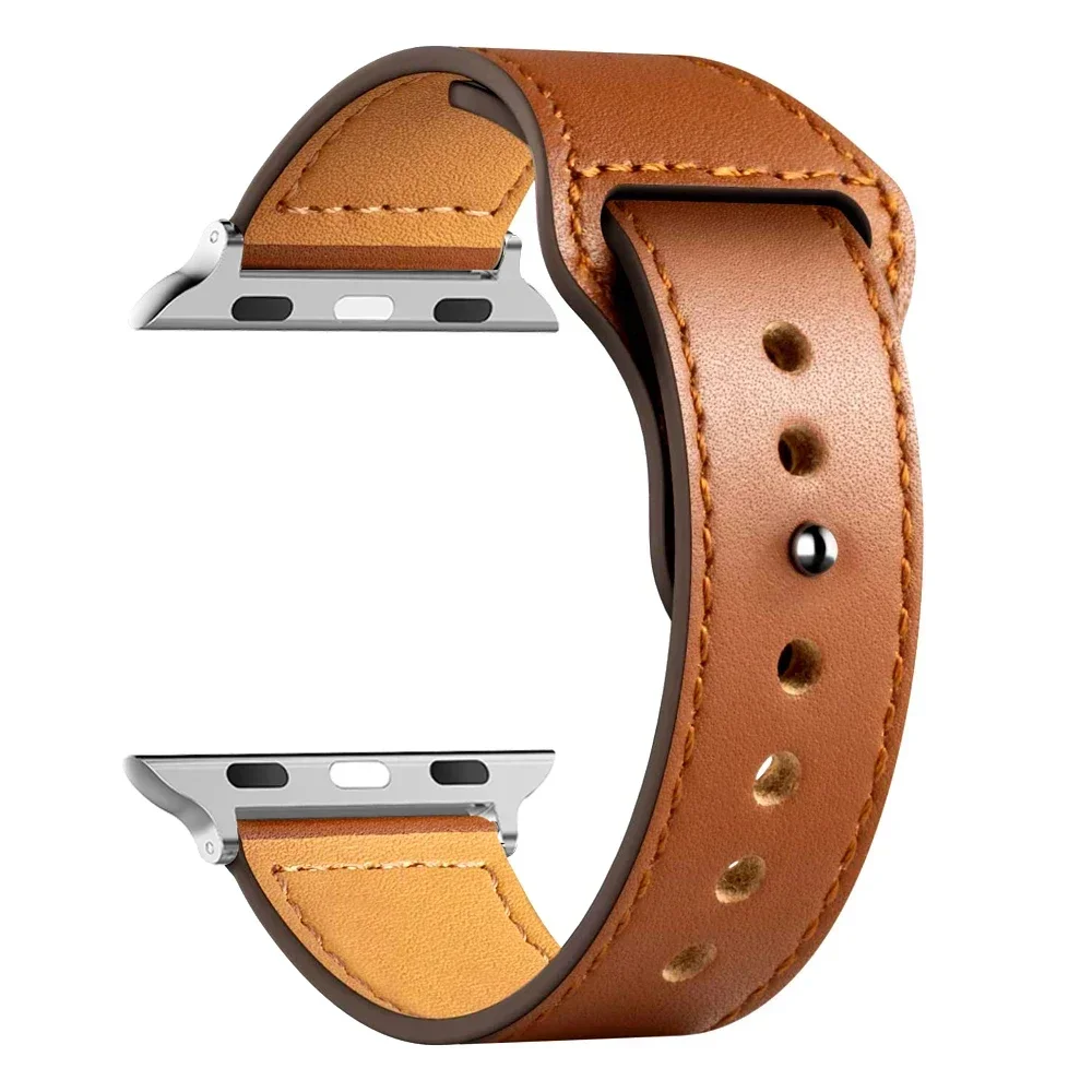 Lederbänder für Apple Watch Armband Ultra2 49 mm 44 mm 40 mm 38 mm/42 mm Sport-Loop-Armband iWatch Serie 9 8 7 3 4 5 6 SE 41 mm/45 mm – Detail 2