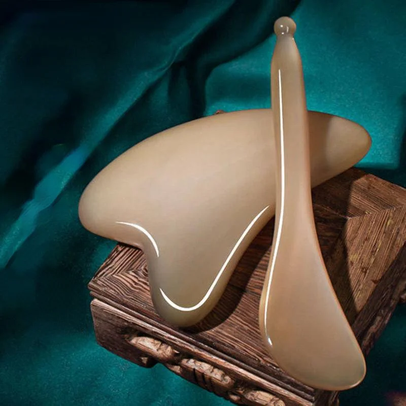 

White Buffalo Horn Gua Sha Scraping Natural Horn Board Facial Tool Scraping Massage Tool Muscle Relaxing and Relieve Fine Lines