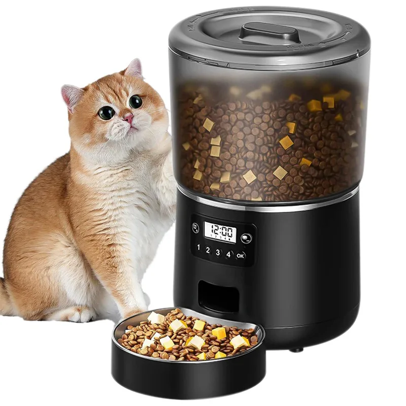 Pet feeder automatic 4L remote graffiti app timed and quantified