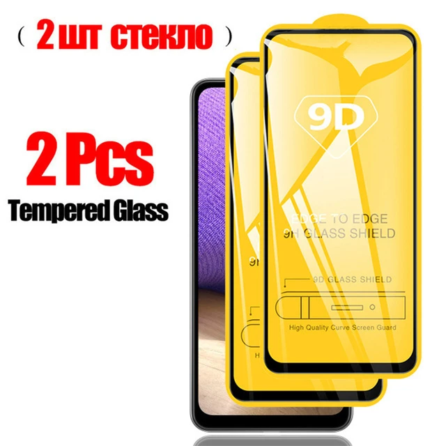 9D Tempered Glass for Samsung Galaxy A51 A52 A71 A21S A72 A13 Screen Protectors for Samsung S21 Plus A50 S22 A53 A12 S20 FE Lens 2PCS Glass