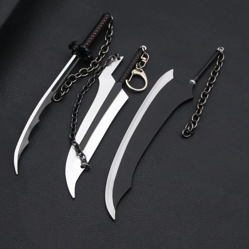 Anime Bleach Weapon Keychain Kurosaki Ichigo Sword Key Chain Hitsugaya