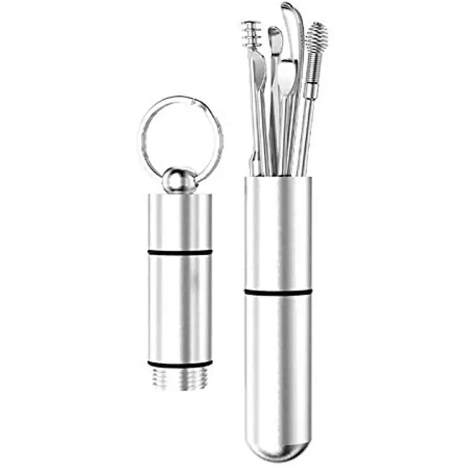 Complete Reusable Spiral Curette Kit Spoon Ear Pick Cleaning Set Efficient Ear Wax Remover Cleaner 6-in-1 Wax Removal 6pcs