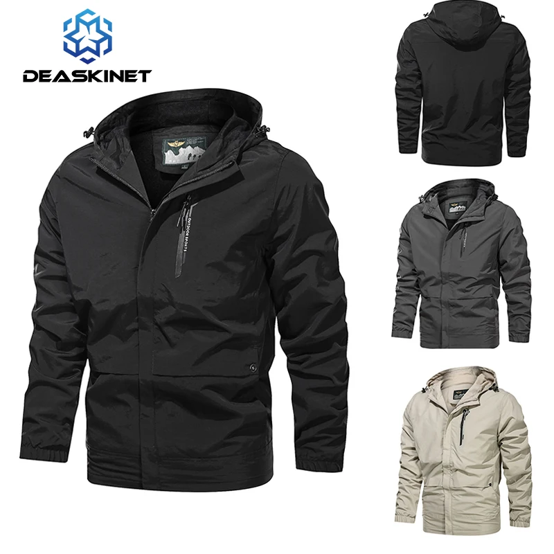 

Men's Autumn Brand Fashion Casual Outdoor Fishing Jacket Plus Size Nylon Work Jacket Men's 2022 Windproof Waterproof Jacket Men