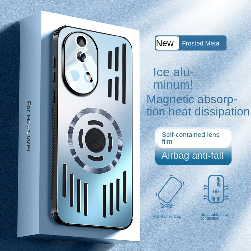 Enhanced Hard Metal Protective Back Cover with Heat Dissipation and Wireless Charging Compatibility