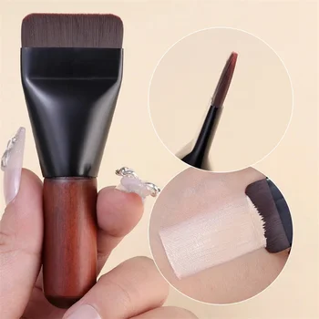 Ultra Thin Foundation Brush Flat Head Face Contour Brush Wooden Handle Make Up Brush Blending Foundation Cream Makeup Brushes 1