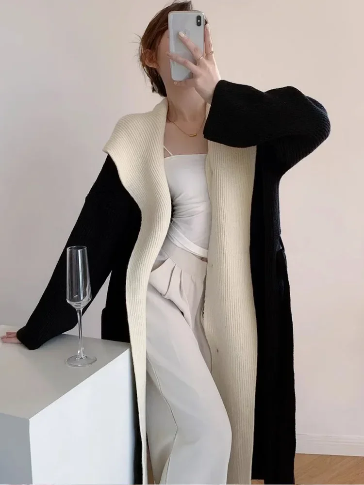 

Elegant Woolen Coat Long Sleeve Korean Fashion Vintage Jackets Loose Solid Fairycore Single Breasted 2023 New Autumn Winter Tops