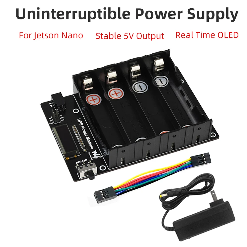 Módulo de Alimentação Ininterrupta para Nvidia Jetson Nano B01 A02 Monitor Oled em Tempo Real Estável Saída de Potência 5v