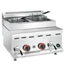 GH585 Commercial Gas Double Cylinder Screen Fryer 8L Fried Chicken Fryer Desktop Natural Gas Liquid Gas High Oil Cylinder Fryer 4