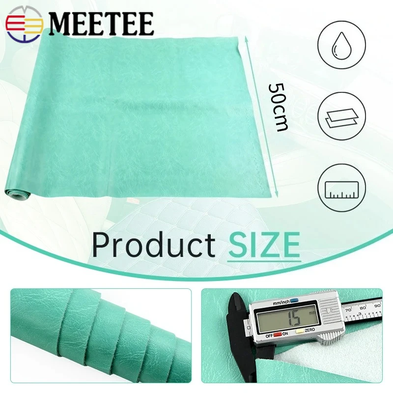 1Pc 50x138cm 대형 인조 PU 가죽 원단 시트 소파 자동차 시트 원단용 부드러운 커버 수리 천 DIY 바느질 공예 재료
