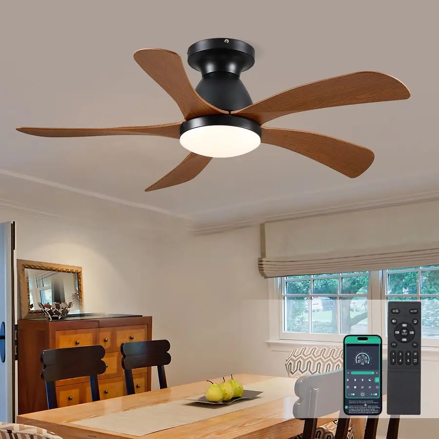 Low profile ceiling fan with lights image 1