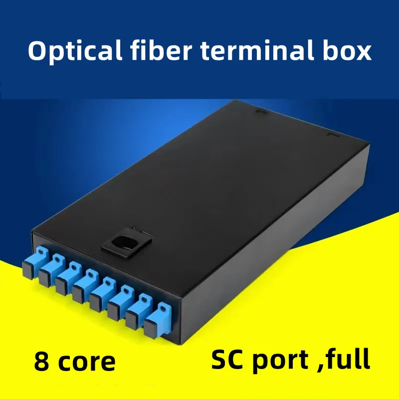 

8-port terminal box SC fully equipped with 8-core optical fiber fusion optical cable with pigtail fiber flange can be customized