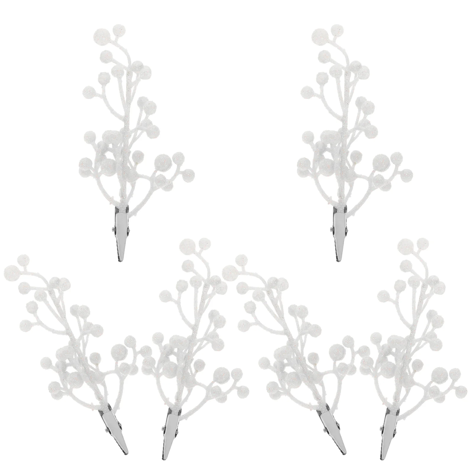 

Artificial Red Berry Stems Fake Burgundy Berry Picks Holly Berries Branches Clips Christmas Tree Wedding Holiday Wreath Vase