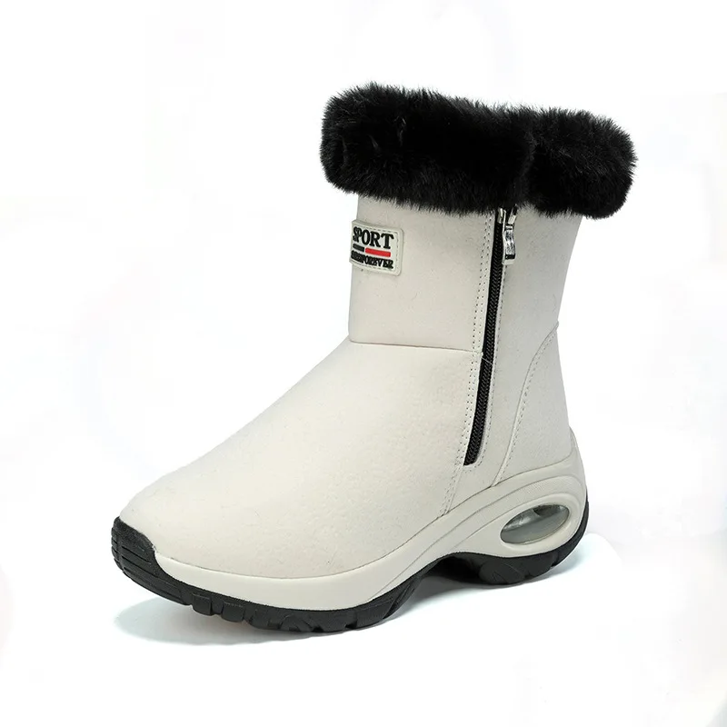 Cold Resistance -30℃ Women & Girls Hiking Shoes Fashion Air Cushion High Top Winter Outdoor Snow Boots Size 36-42