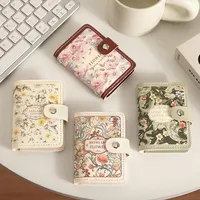 20 poches pour cartes femmes portefeuilles en cuir PU grande capacité sac d'argent léger étanche porte-cartes de visite femmes 4