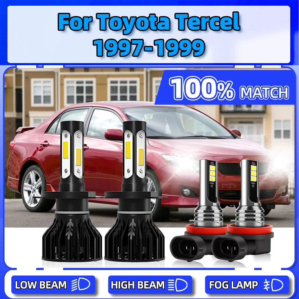 

LED Headlight Bulbs 40000LM 240W High Power Car Front Lights 6000K White 12V Turbo Fog Lamps For Toyota Tercel 1997 1998 1999