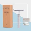Whityle Metal Safety Razor Classic Wet Shaver Large Handle Beard Carving Razor 06T With 5 Platinum Coated Blade 1