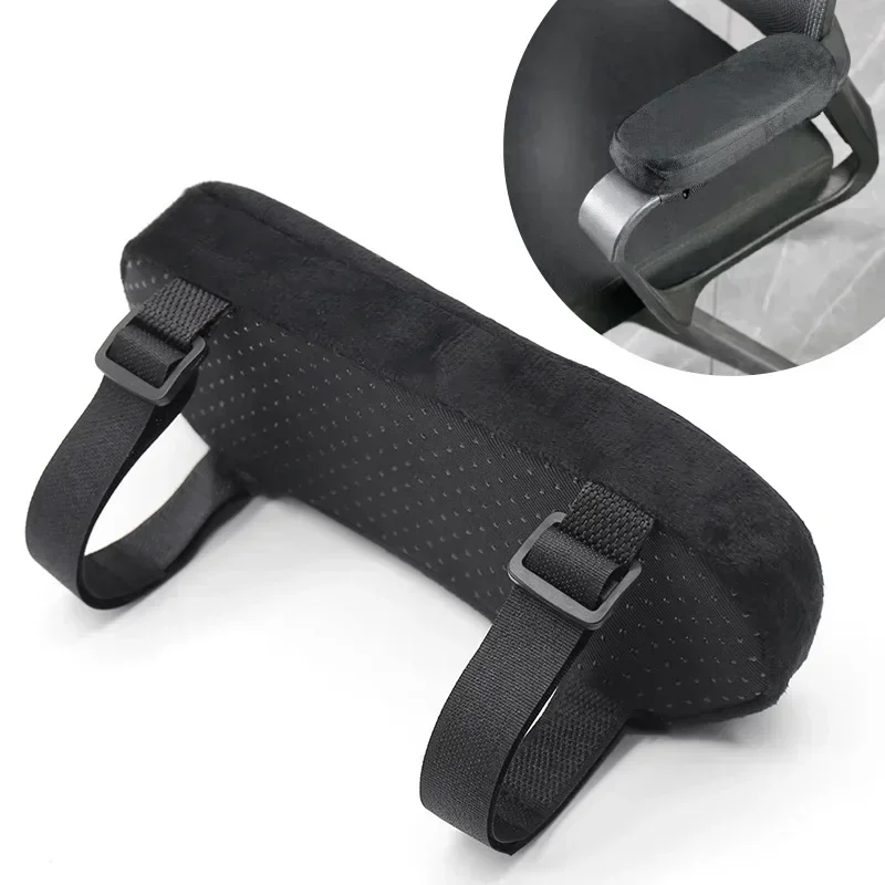 1Pc Black single office chair accessories armrest cushion memory foam armrest cushion home office chair comfortable elbow pillow 4