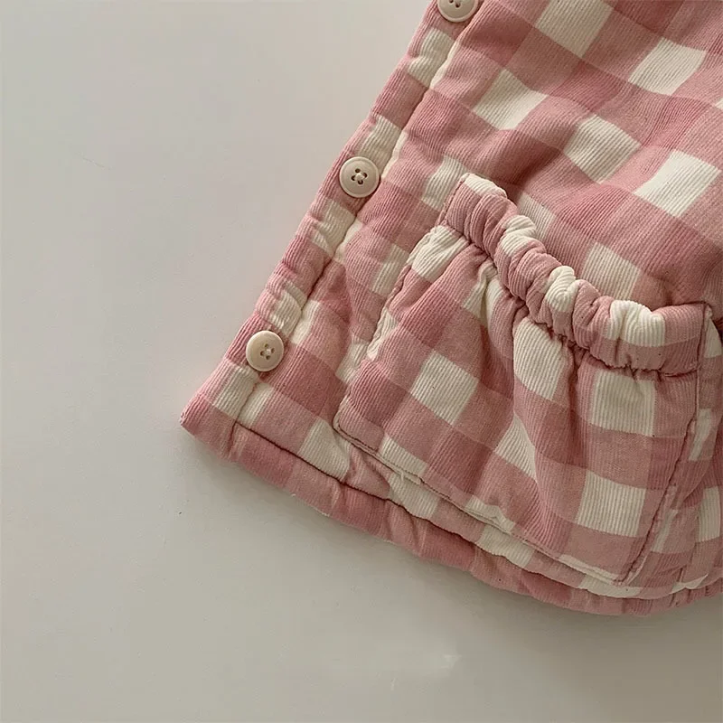 Korean Kids Boutique Clothing Down Jacket Coat Autumn Winter New Floral Printed Fashion Plaid O-neck Cotton Coat Warm Cute down jacket,children jackets
