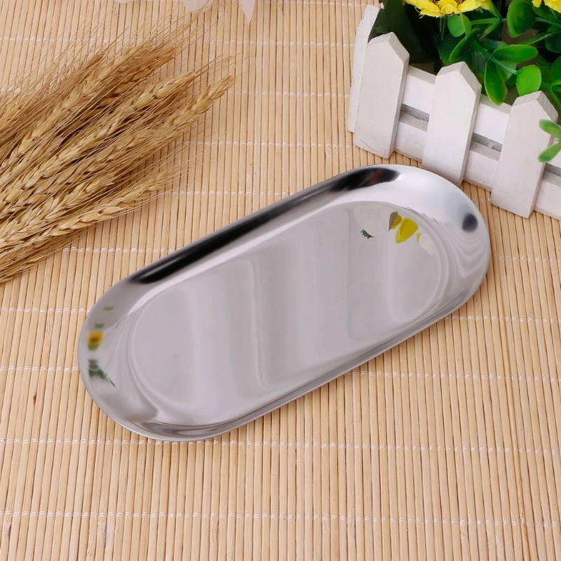 

Полотенце из нержавеющей стали, овальный поднос, чайная тарелка, тарелка с фруктами, органайзер для косметики, ювелирных Прямая