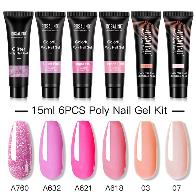 Poly Nail Gel Set For Nails Extension 15ml Gel Polish Semi Permanent Vernish Base Top Coat Gel Varnish Gel Nail Polish