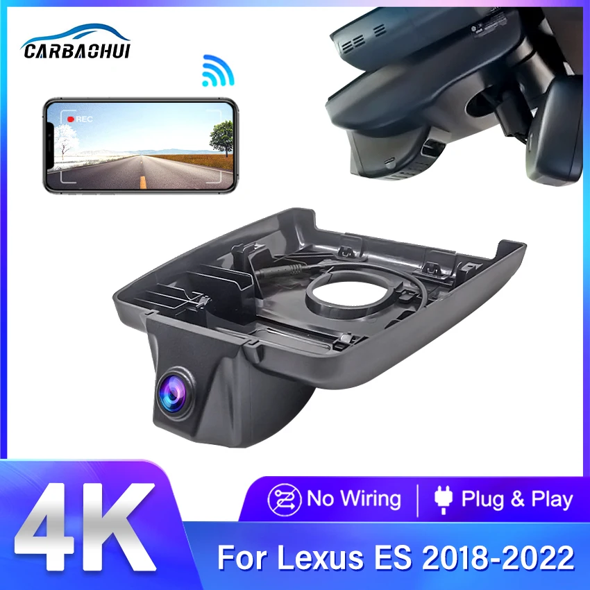 렉서스용 비디오 녹음기, 플러그 앤 플레이 대시 캠, 자동차 DVR 카메라, 4K 2160P, ES250, ES350, ES330, ES300h, ES300, 2018, 2019, 2020, 2021, 2022 